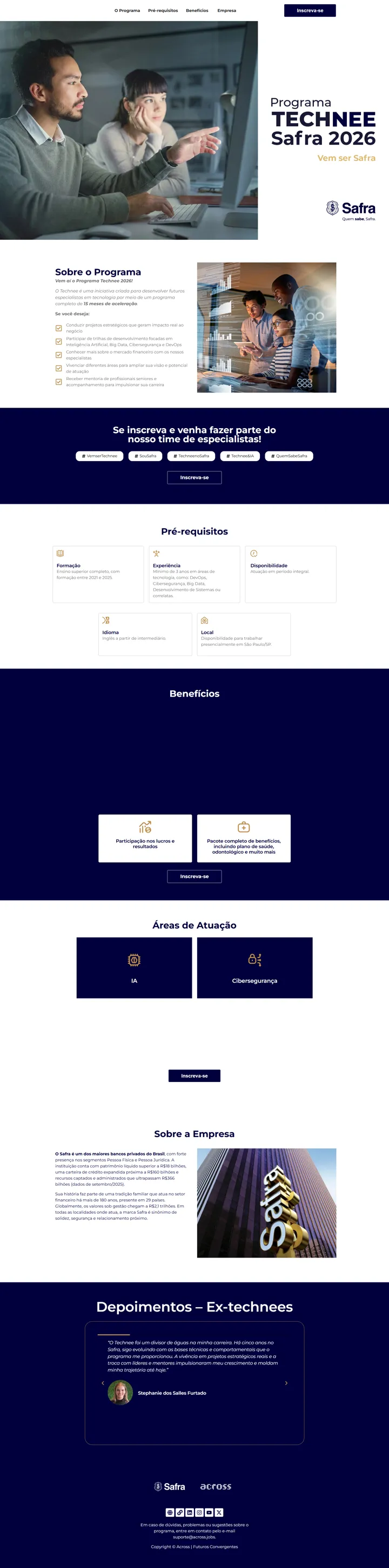 Safra — projeto recente
